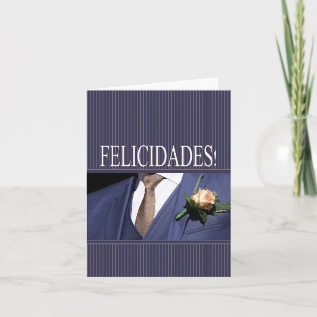 Tarjeta Felicitaciones a los Bodas españoles (Anverso)