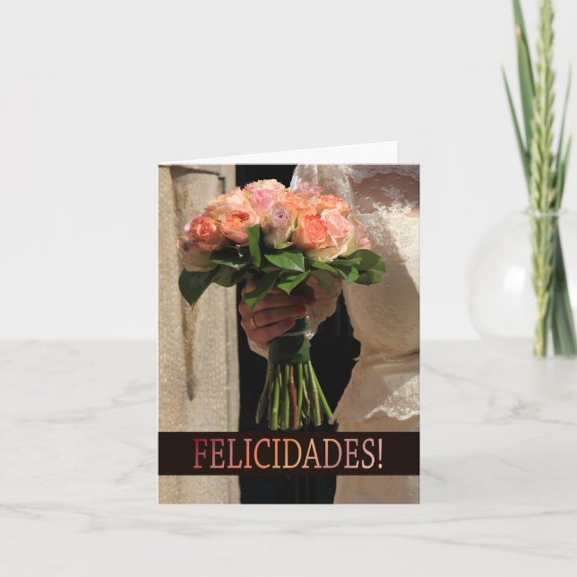 Tarjeta Felicitaciones a los Bodas españoles (Anverso)