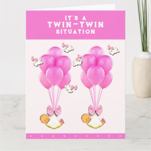 Tarjeta Felicitaciones a los chicas gemelos