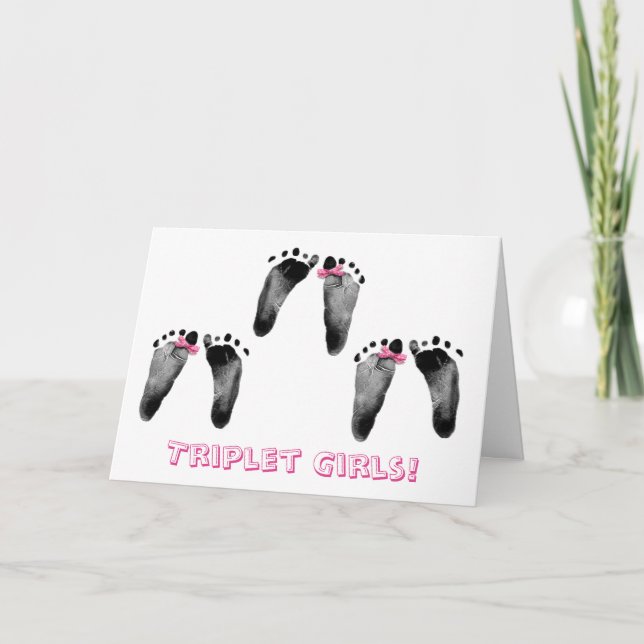 Tarjeta Felicitaciones a los Chicas Triplet (Anverso)