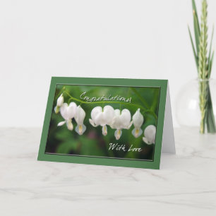 Tarjeta Felicitaciones a los corazones sangrantes blancos