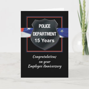 Tarjeta Felicitaciones a los empleados de la policía por e