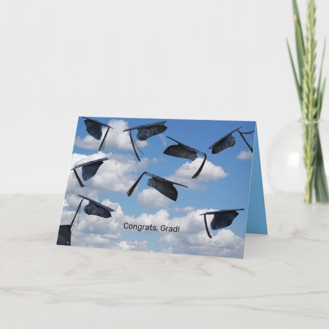 Tarjeta Felicitaciones a los gorras que vuelan en el cielo (Anverso)