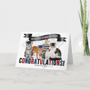 Tarjeta Felicitaciones a los graduados de CATS Vet Tech RV