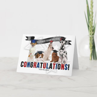 Tarjeta Felicitaciones a los graduados de DOGS Vet Tech RV