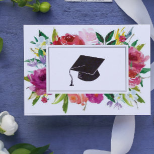 Tarjeta Felicitaciones a los graduados florales