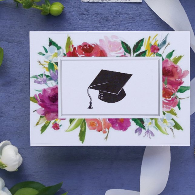 Tarjeta Felicitaciones a los graduados florales (Subido por el creador)