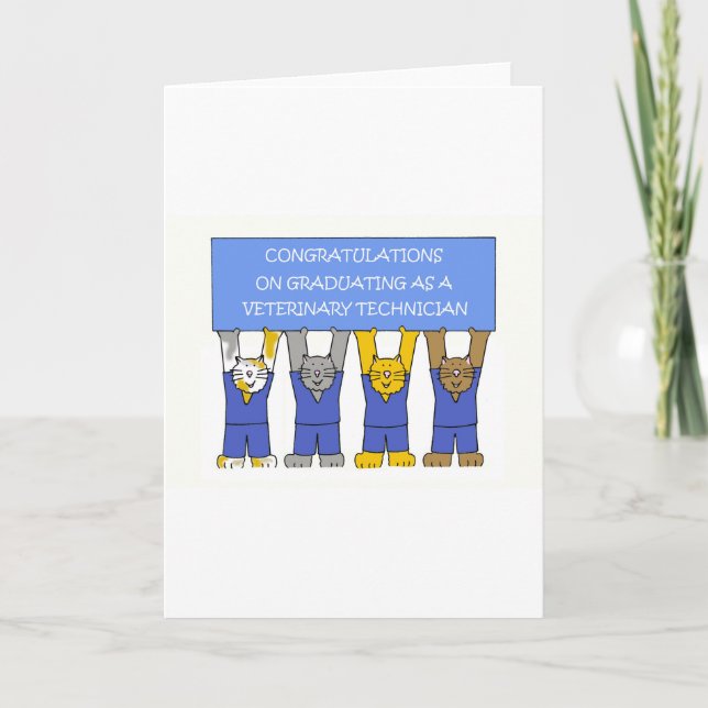 Tarjeta Felicitaciones a los licenciados en veterinaria (Anverso)
