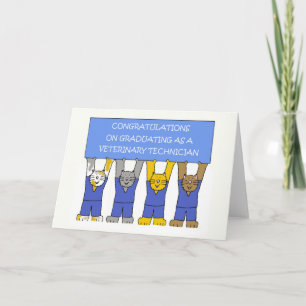 Tarjeta Felicitaciones a los licenciados en veterinaria