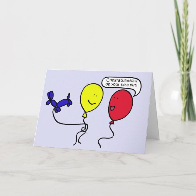Tarjeta Felicitaciones a los Mascotas de Balloon People (Anverso)