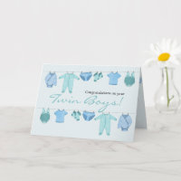 Felicitaciones a los niños gemelos