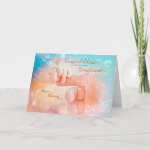 Tarjeta Felicitaciones a los nuevos abuelos a ofrecer bend