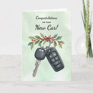 Tarjeta Felicitaciones a los nuevos Navidades de autos Hol
