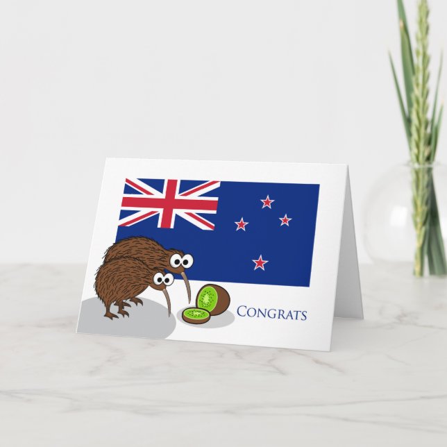 Tarjeta Felicitaciones a los nuevos padres, las aves y la  (Anverso)
