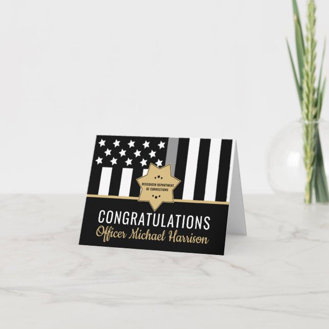Tarjeta Felicitaciones a los oficiales de corrección (Anverso)