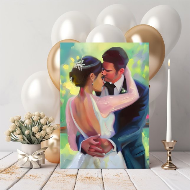 Tarjeta Felicitaciones a los recién casados | Baile de par (Subido por el creador)