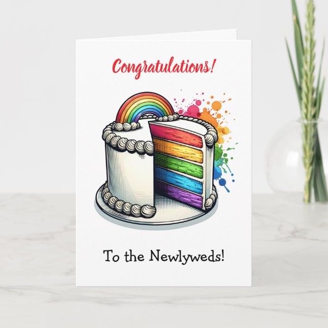 Tarjeta Felicitaciones a los recién casados | LGBTQIA+ (Anverso)