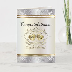 Tarjeta Felicitaciones a los señores con motivo de su boda
