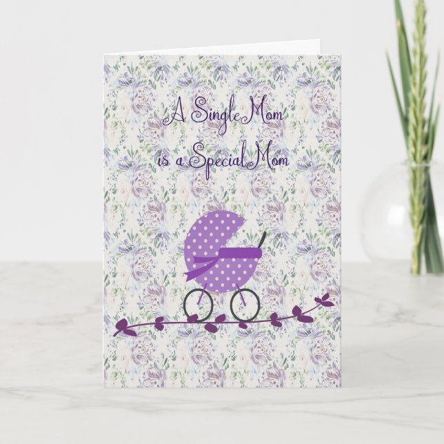 Tarjeta Felicitaciones a mamá soltera por Recién nacido (Anverso)