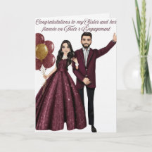 Felicitaciones a mi hermana por su compromiso