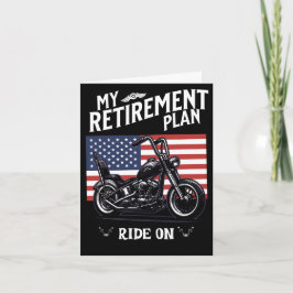 Tarjeta Felicitaciones a motociclista por el plan de retir