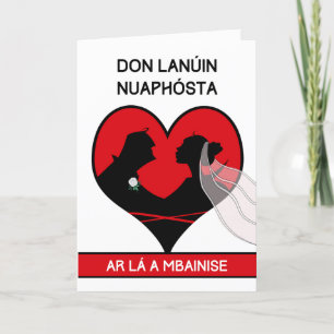 Tarjeta Felicitaciones a recién casados en gaélico irlandé