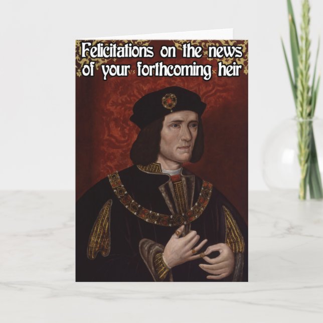 Tarjeta Felicitaciones a Richard III Pregnancy (Anverso)