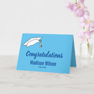Tarjeta Felicitaciones a Sky Blue por graduado