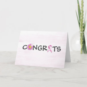 Tarjeta Felicitaciones a sobreviviente de cáncer de mama