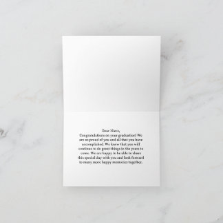 Tarjeta felicitaciones a sobrina por su graduación