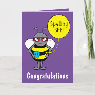 Tarjeta Felicitaciones a Spelling Bee