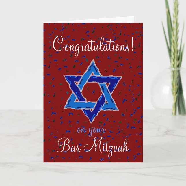 Tarjeta Felicitaciones a su Bar Mitzvah (Anverso)