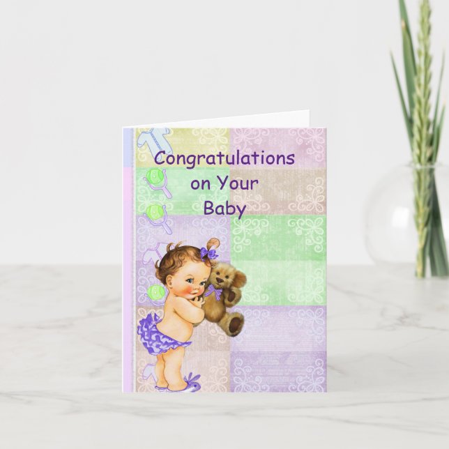 Tarjeta Felicitaciones a su bebé (Anverso)