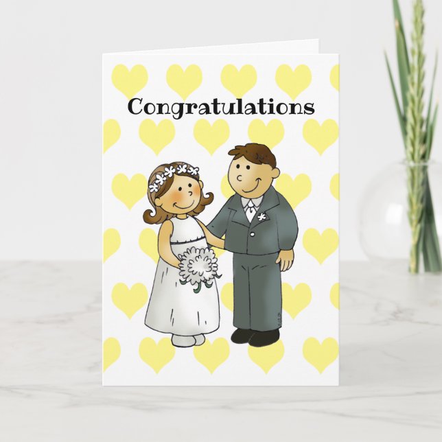 Tarjeta felicitaciones a su boda (Anverso)
