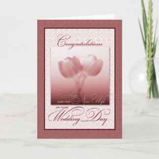 Tarjeta Felicitaciones a su hermana y a su nueva esposa Bo