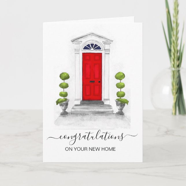 Tarjeta felicitaciones a su nuevo agente inmobiliario (Anverso)