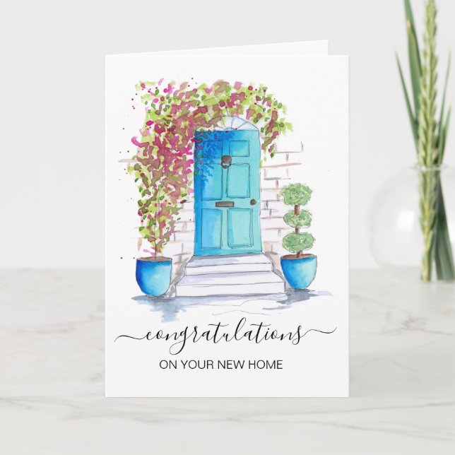 Tarjeta felicitaciones a su nuevo agente inmobiliario (Anverso)