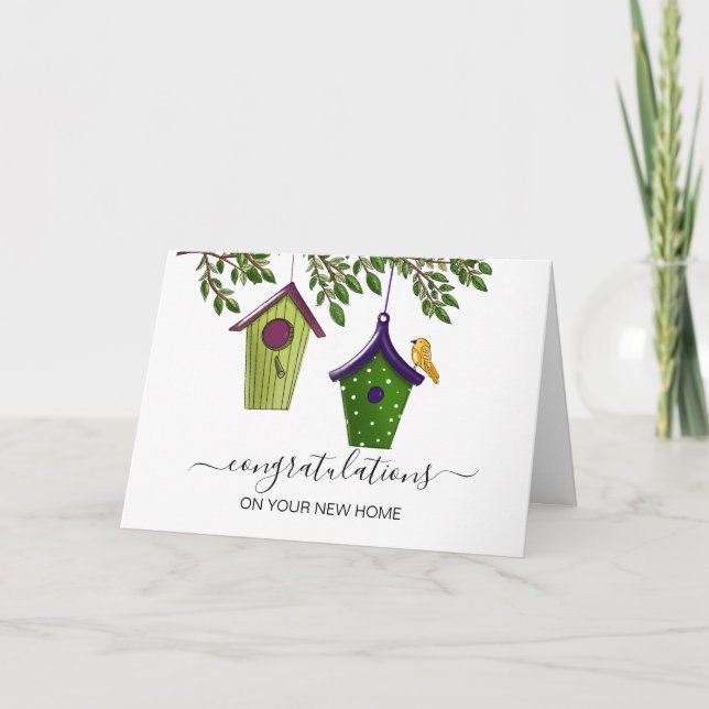 Tarjeta felicitaciones a su nuevo agente inmobiliario (Anverso)