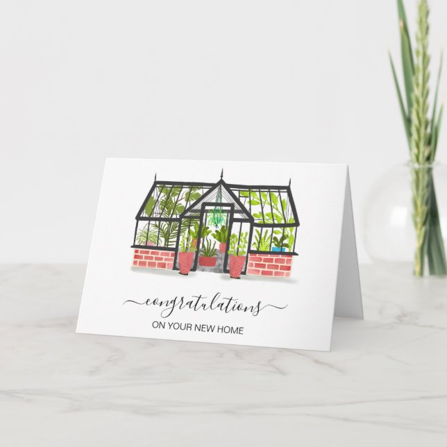 Tarjeta felicitaciones a su nuevo agente inmobiliario (Anverso)