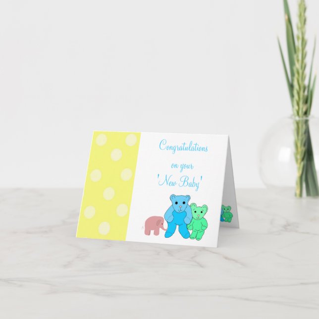 Tarjeta Felicitaciones a su Recién nacido (Anverso)