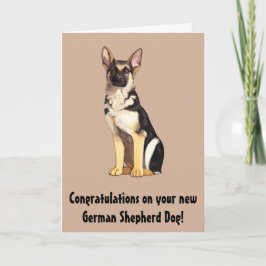 Tarjeta Felicitaciones a tu nuevo perro pastor alemán