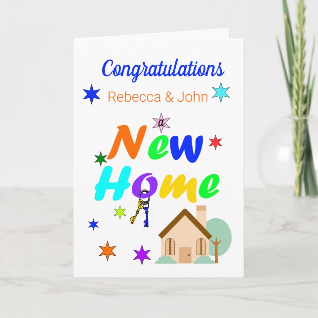 Tarjeta Felicitaciones a un nuevo hogar (Anverso)