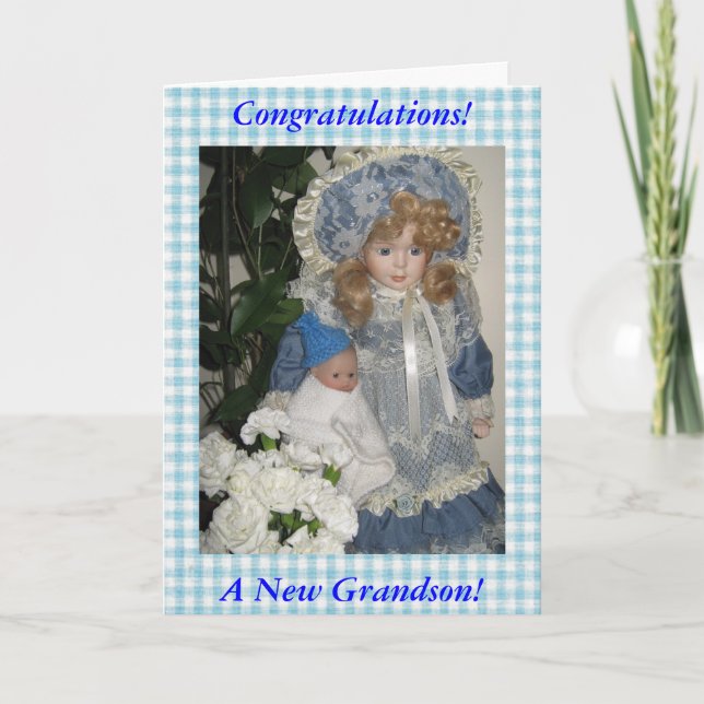 Tarjeta Felicitaciones a un nuevo nieto (Anverso)