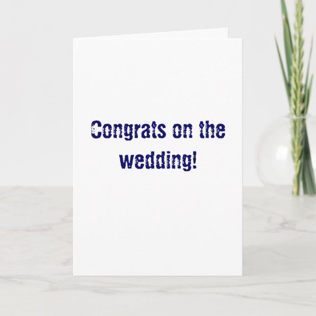 Tarjeta ¡Felicitaciones al boda! (Anverso)