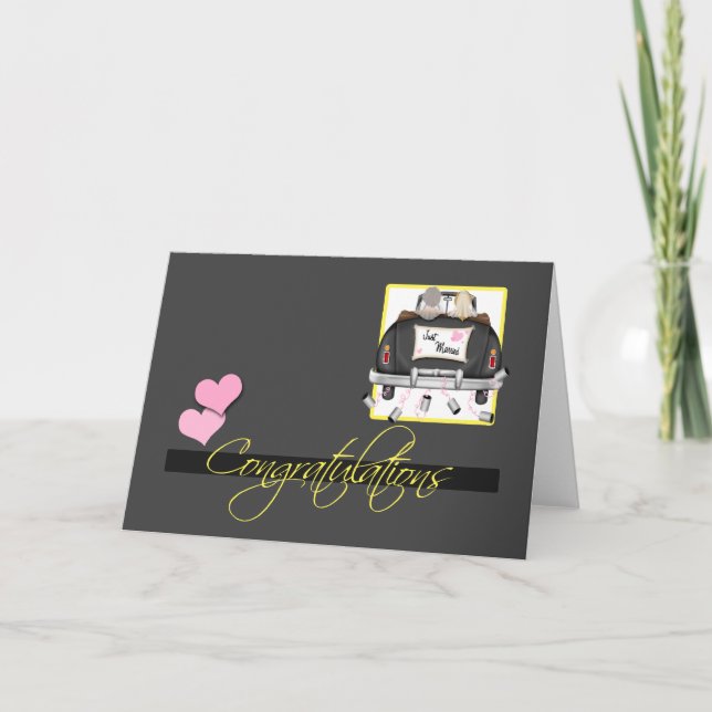 Tarjeta Felicitaciones Al Boda De Novias (Anverso)