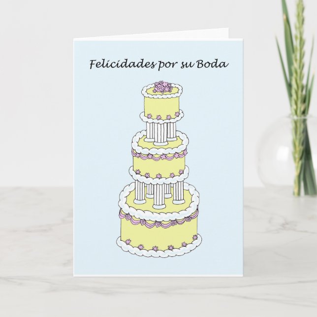 Tarjeta Felicitaciones al Boda español (Anverso)