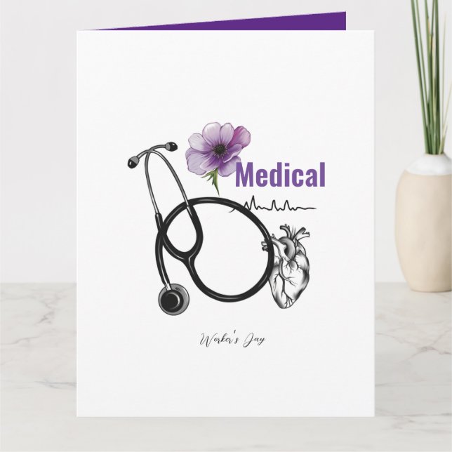Tarjeta "Felicitaciones al cardiólogo" (Anverso)
