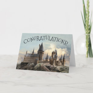 Tarjeta Felicitaciones al castillo de Harry Potter Hogwart