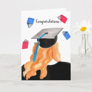 Tarjeta Felicitaciones al Chica de Graduación