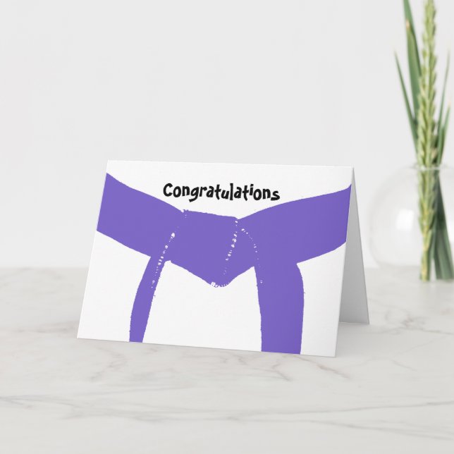 Tarjeta Felicitaciones al Cinturón Púrpura de Artes Marcia (Anverso)